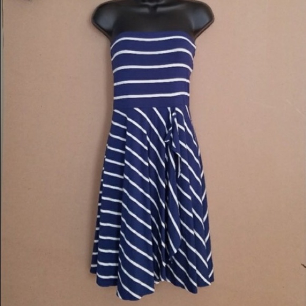 Ann Taylor strapless dress with ruffle